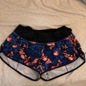 Printed lululemon speed shorts